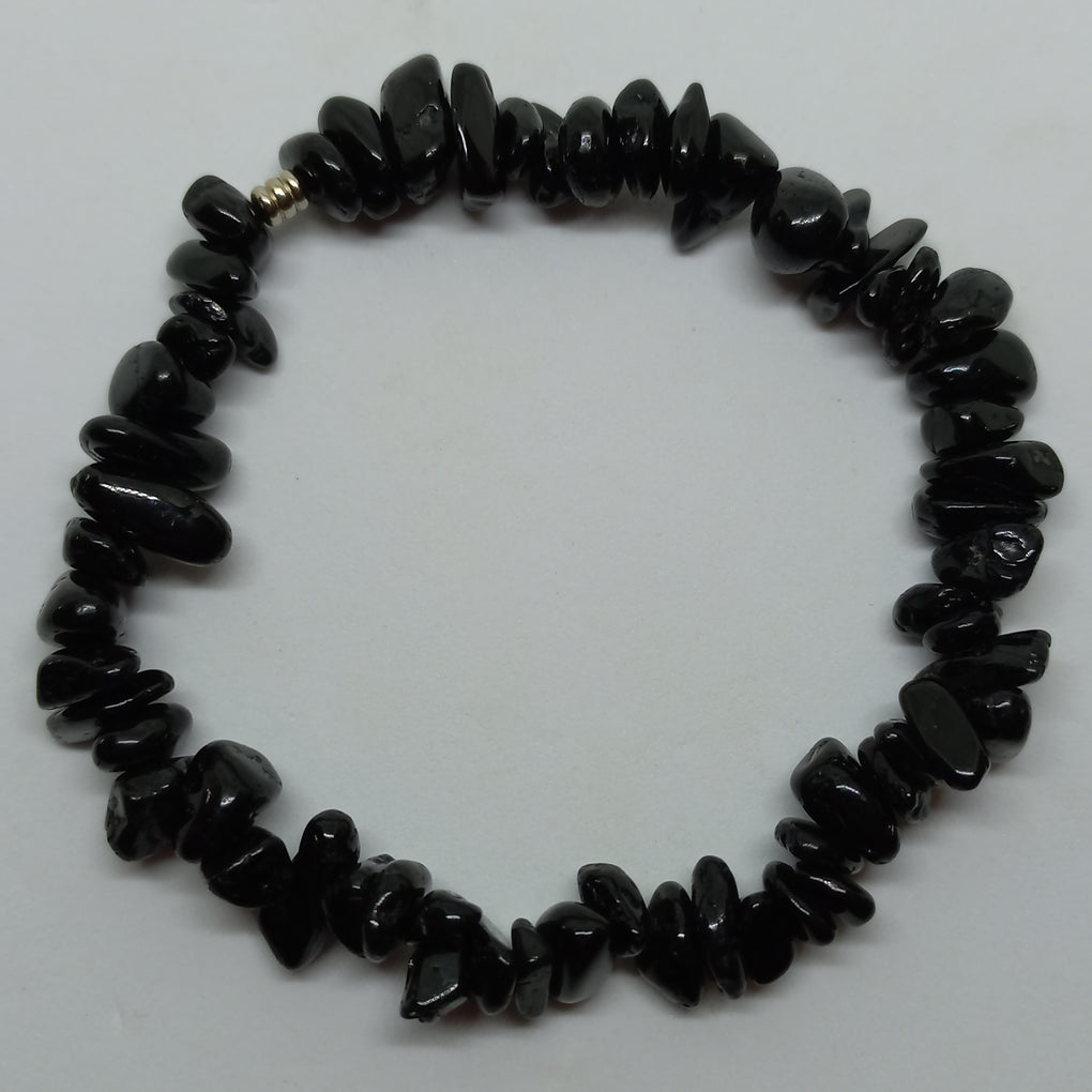 Black Tourmaline chip bead Bracelet