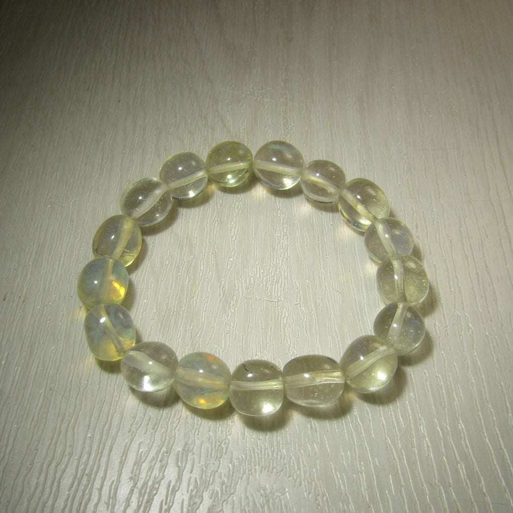 Yellow Obsidian 11mm oval bead Bracelet