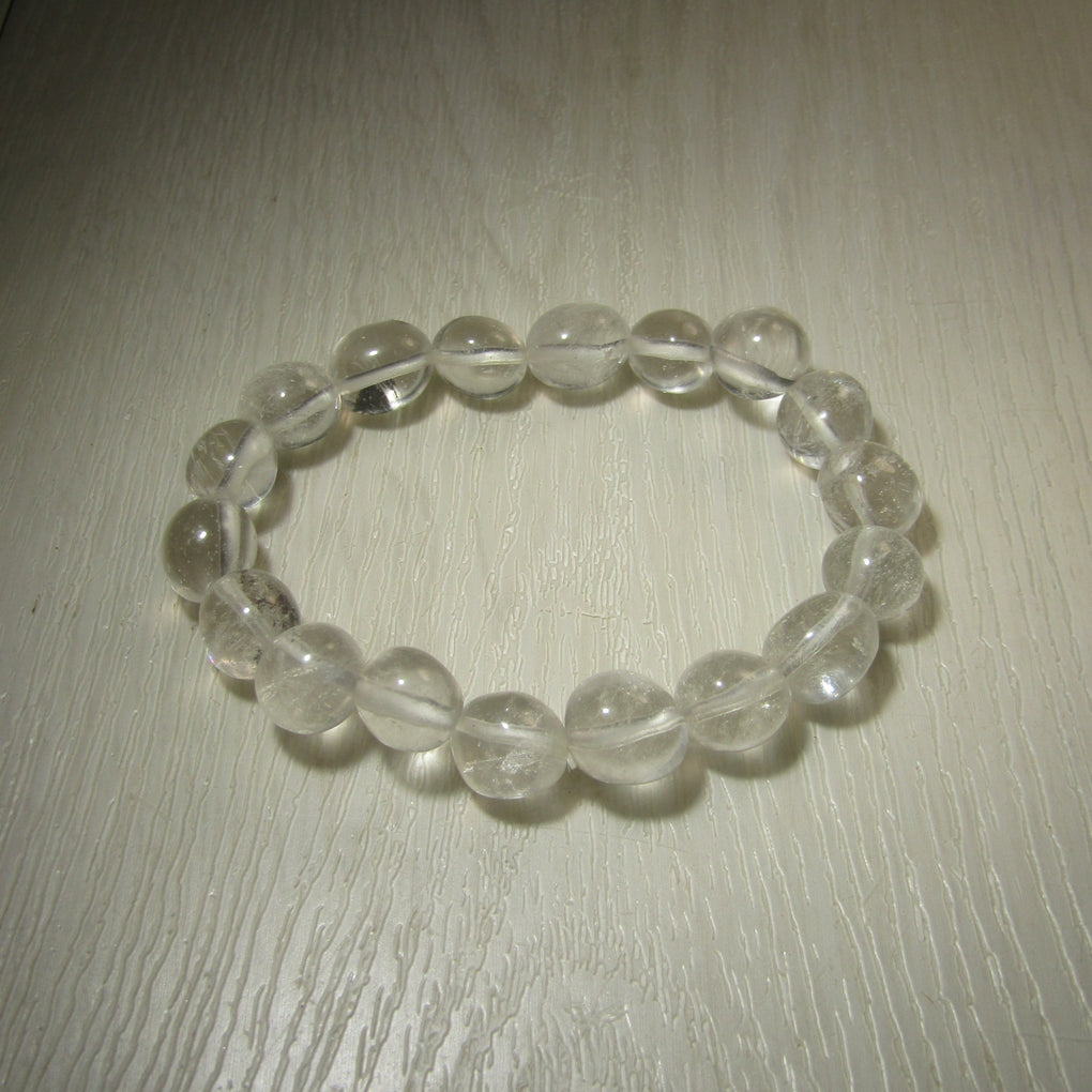 Clear Quartz 11mm oval bead Bracelet