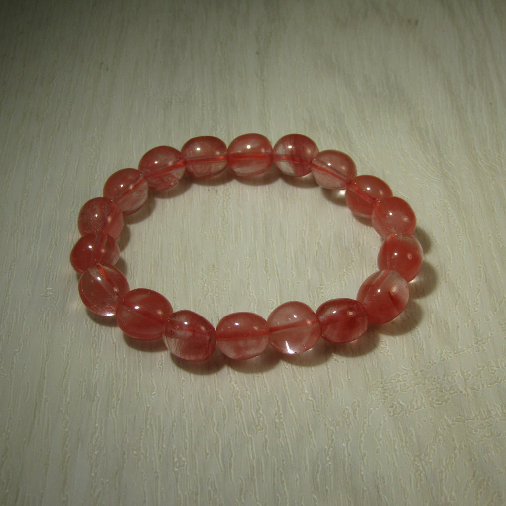 Cherry Quartz round bead Bracelet