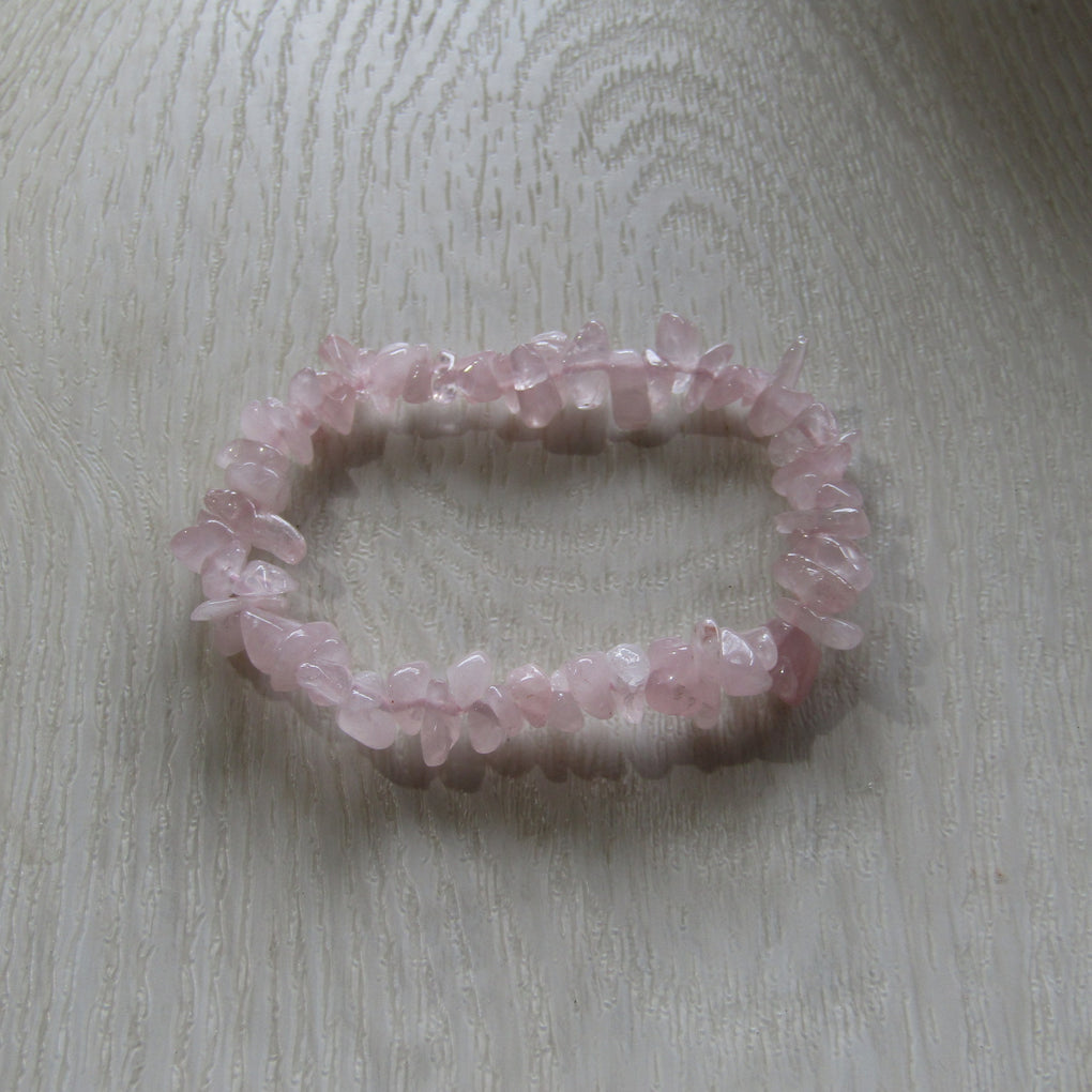 Rose Quartz chip bead Bracelet