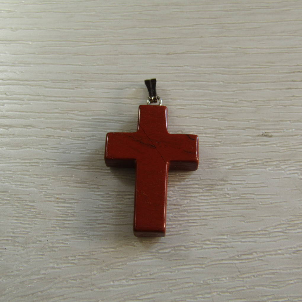 Red Jasper Cross Pendant