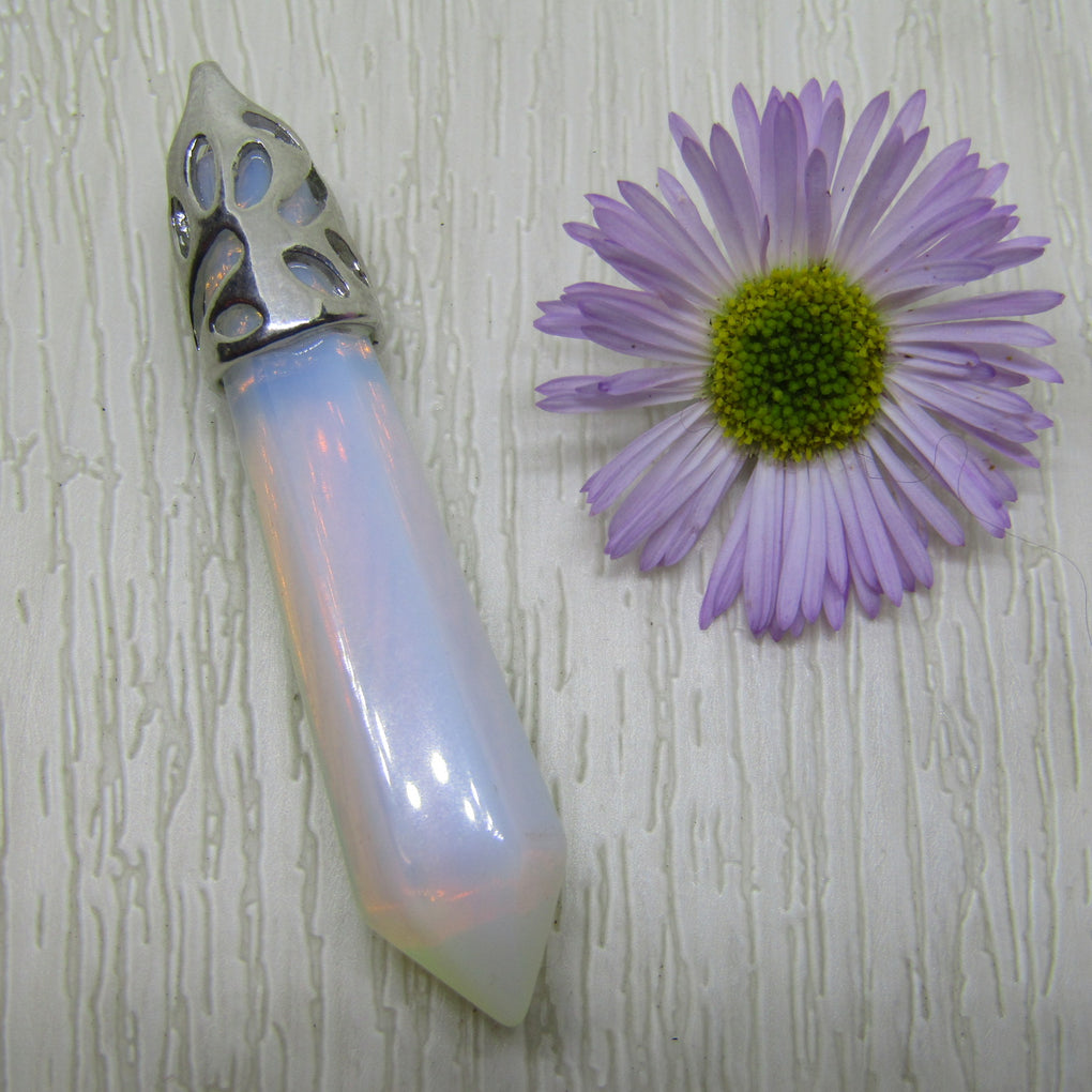Opalite Crystal Point Pendant (Large)