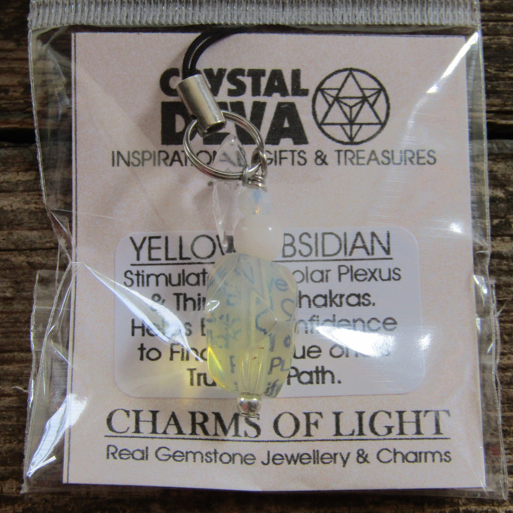 Yellow Obsidian Amulet (small)