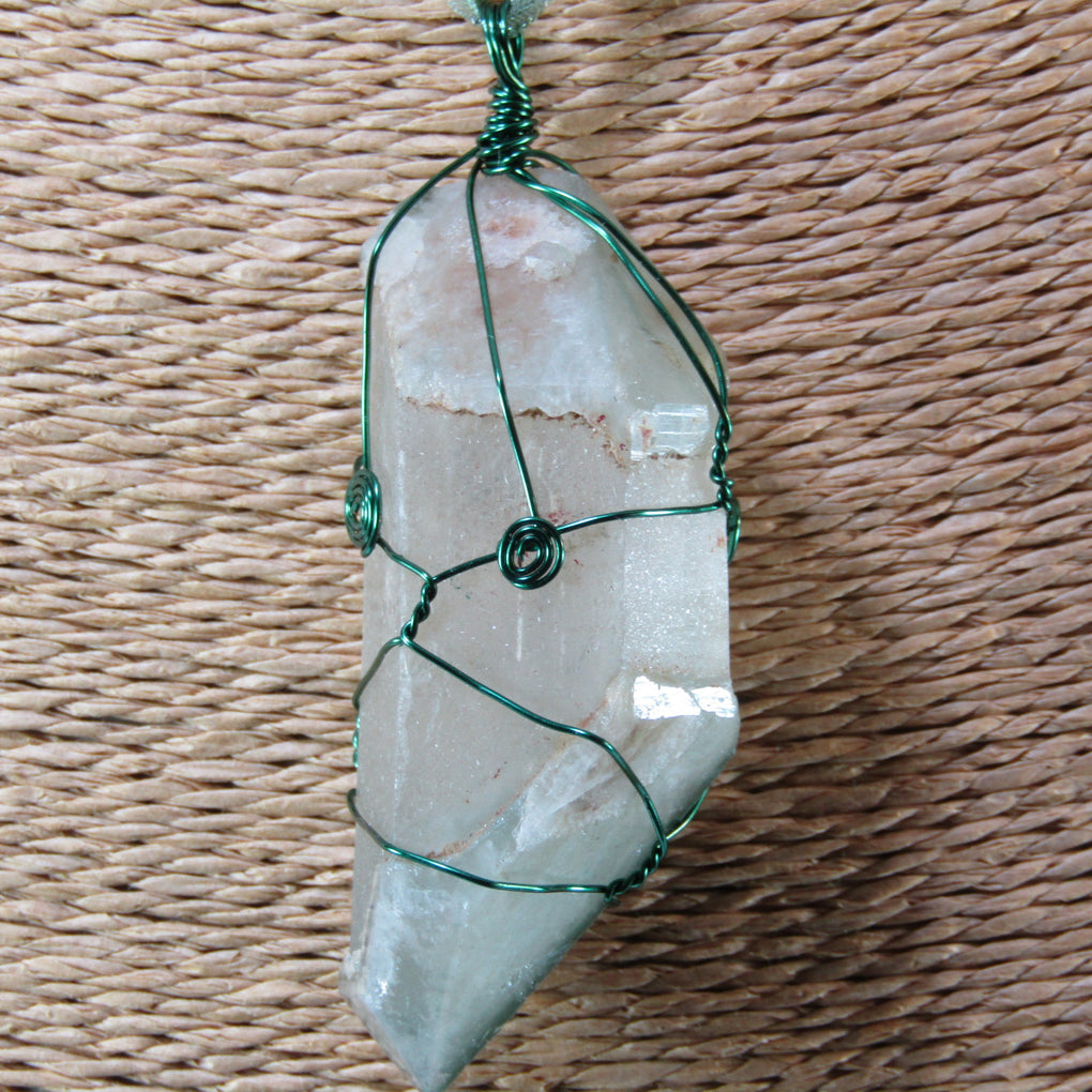Gemstone Pendants on Ribbon Necklace