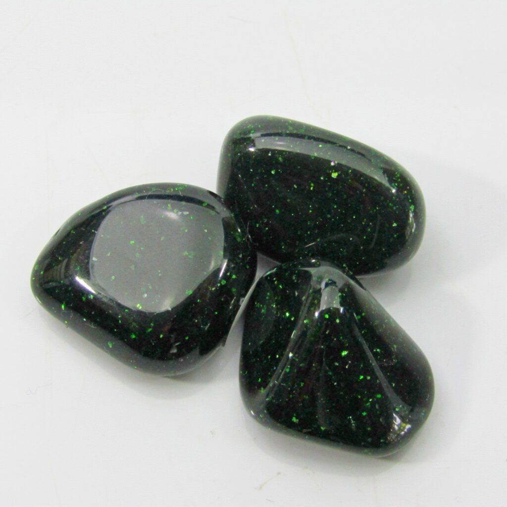 Green Goldstone Tumbles - Crystal Deva Online