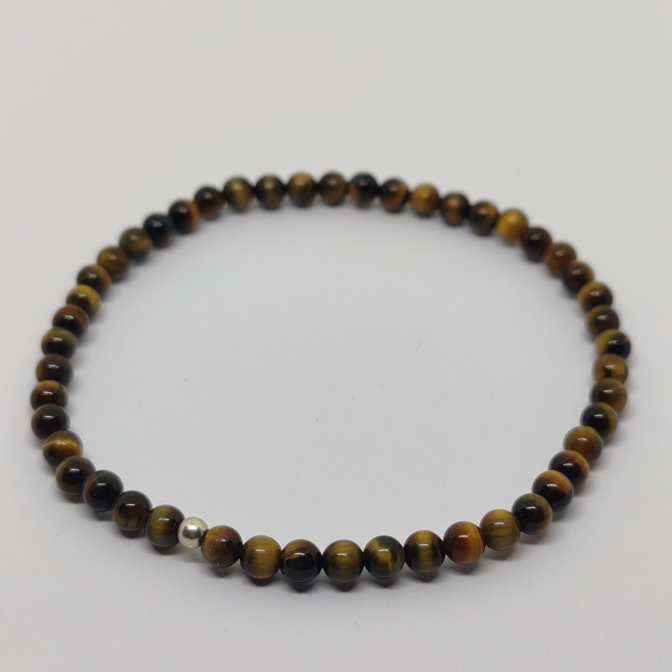 Tiger's Eye Stone - Gold (4mm round beads)